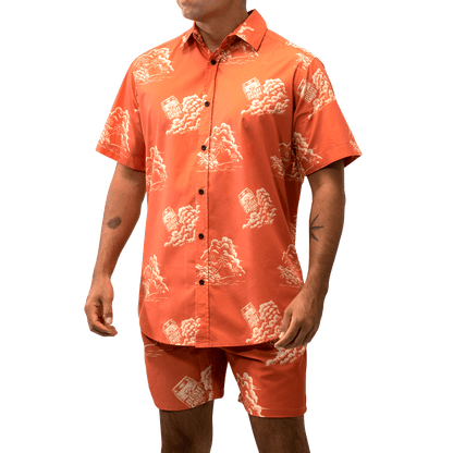 Terracotta Sunset Button-up Button-up Bush Chook