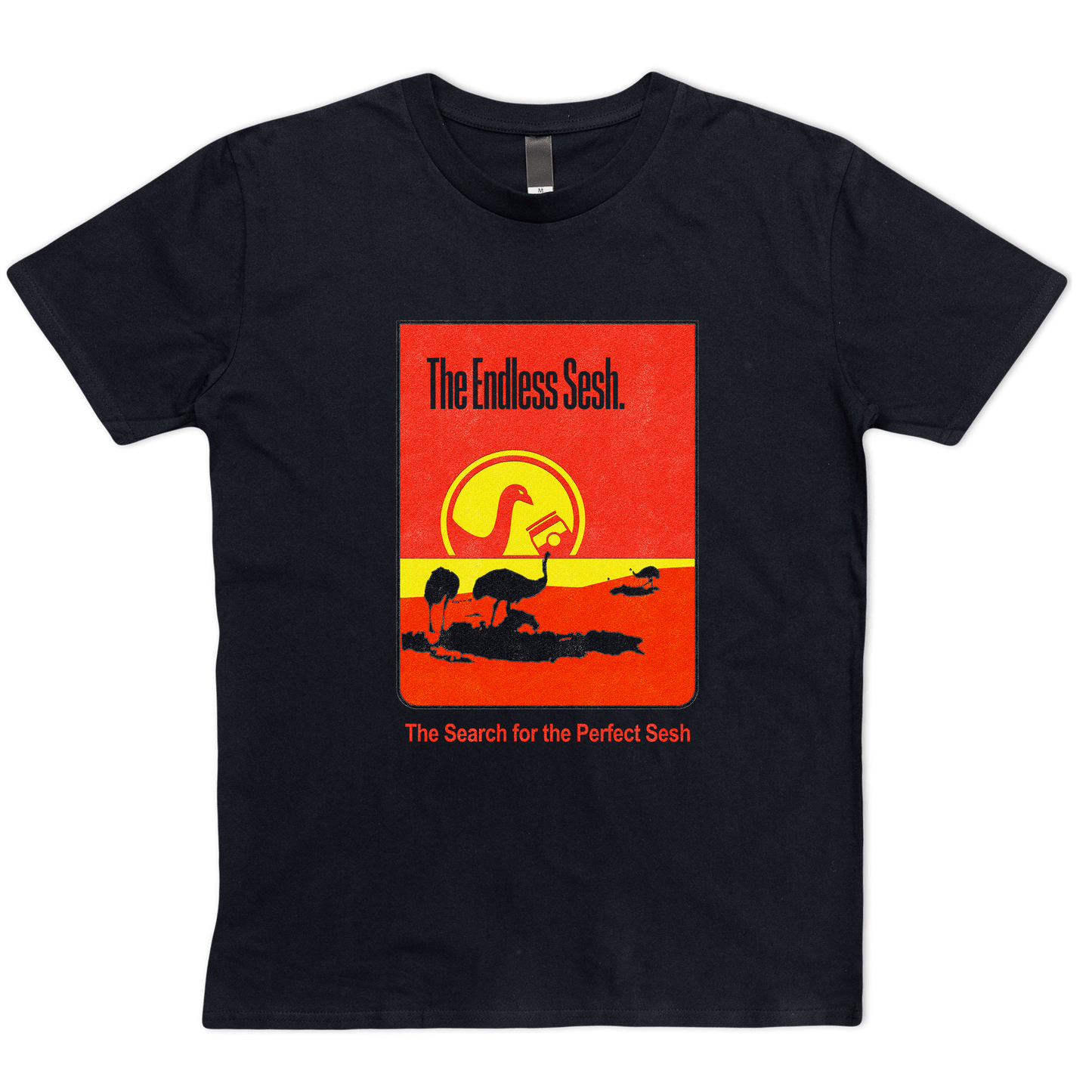 The Endless Summer Sesh Tee Black T-Shirt Bush Chook