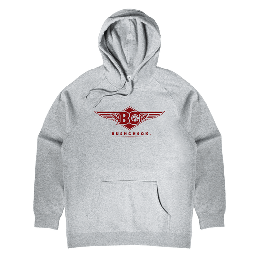 Wings Hoodie Grey Hoodie Bush Chook