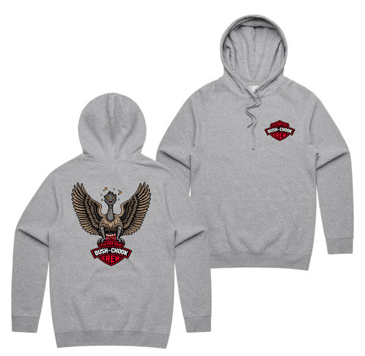 Filthy Few Hoodie — Grey Marle front & back