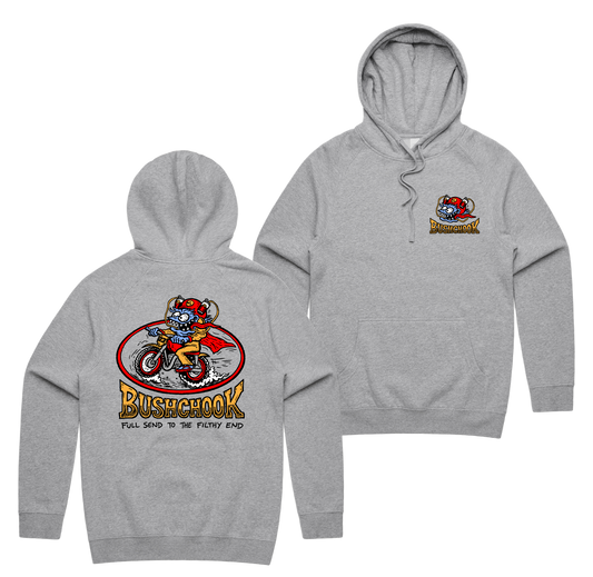 Filthy End Hoodie — Grey Marle front & back