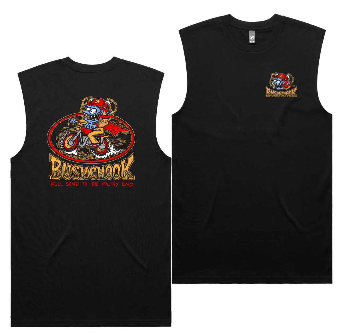 Filthy End Tank — Black front & back