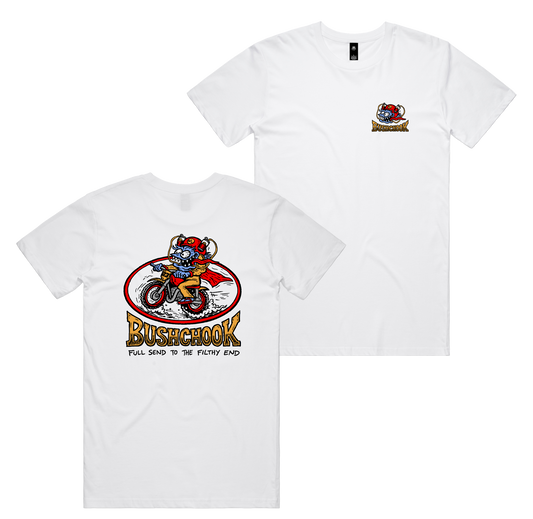 Filthy End Tee — White front & back