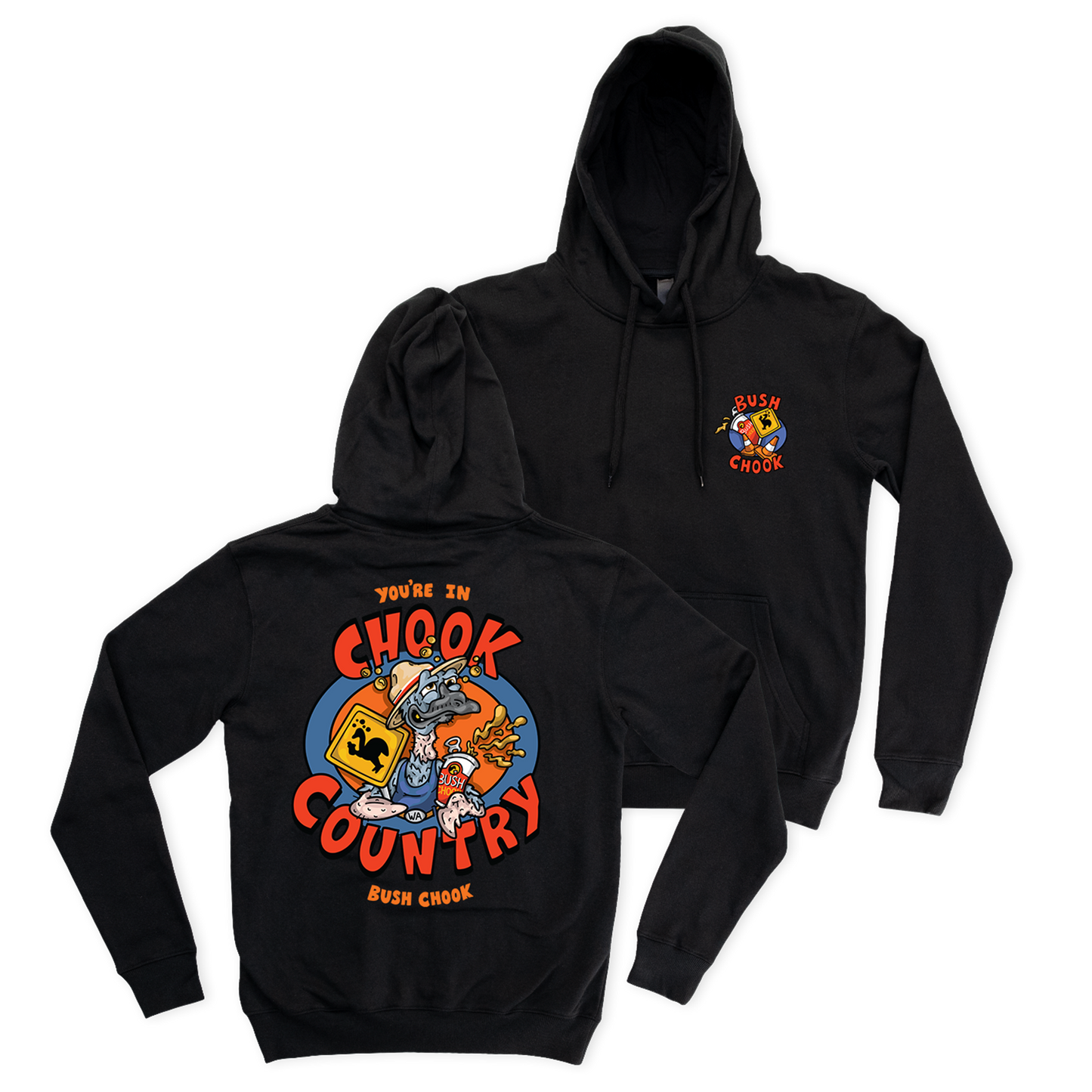 Chook Country Hoodie Black