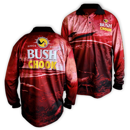 Bush Chook Fishing Jersey - Red