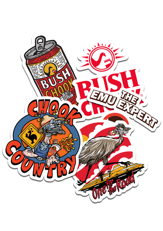 Bush Chook 5 Sticker Pack