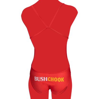 Bush Chook One Piece Red Swimwear