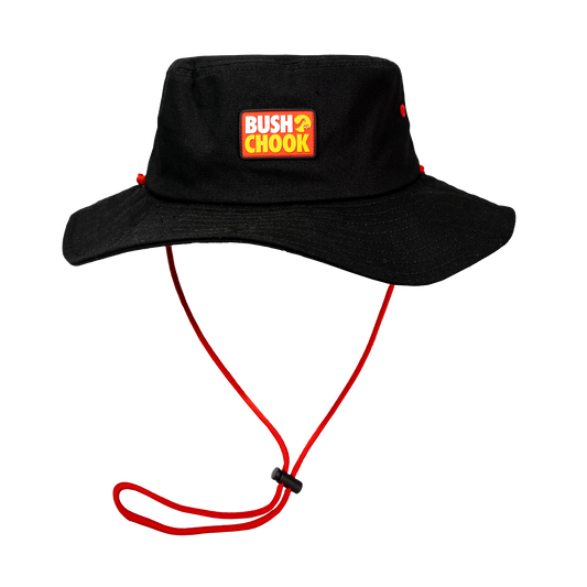 Chook Logo Wide Brim Hat Black