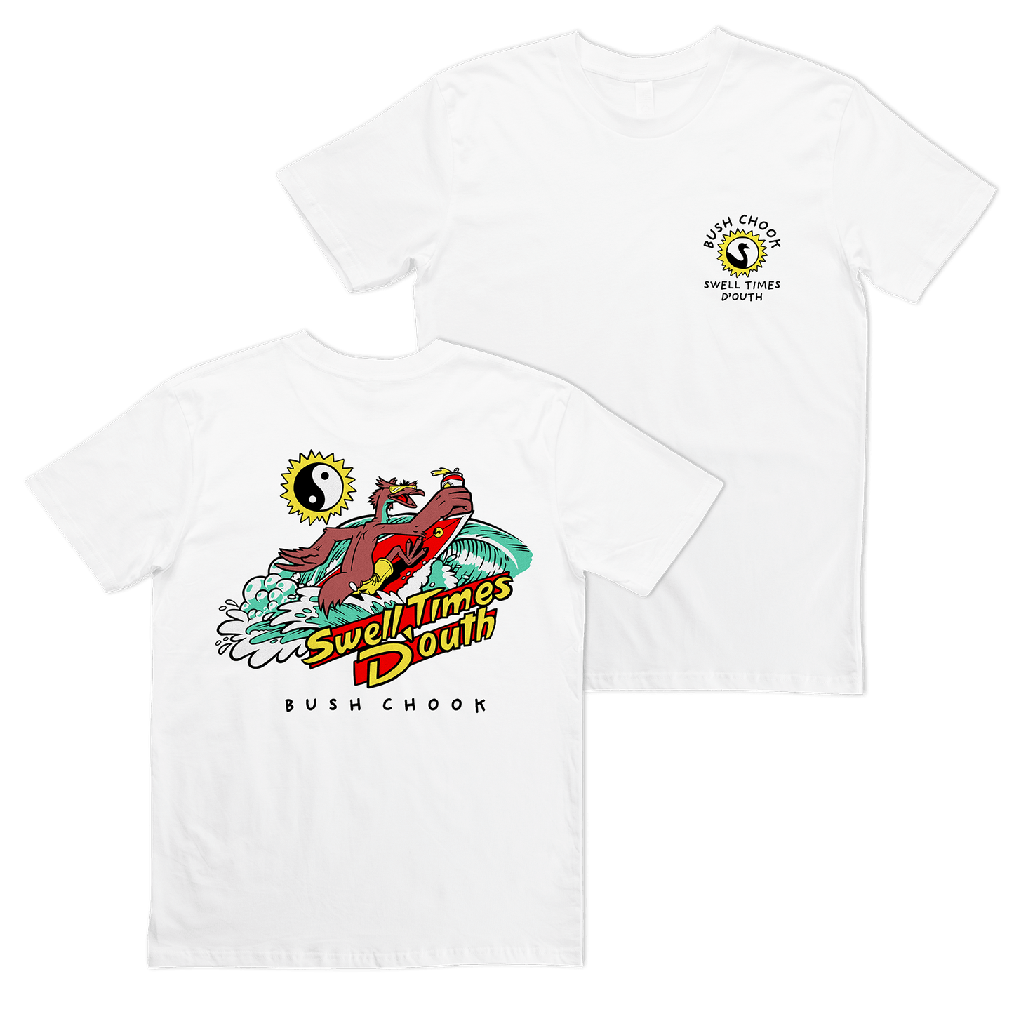 Swell Time D'outh Tee White