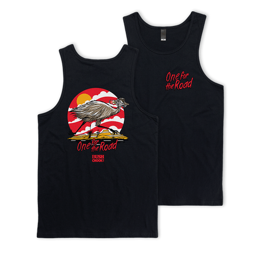 Bush Chook One For The Road Singlet Black