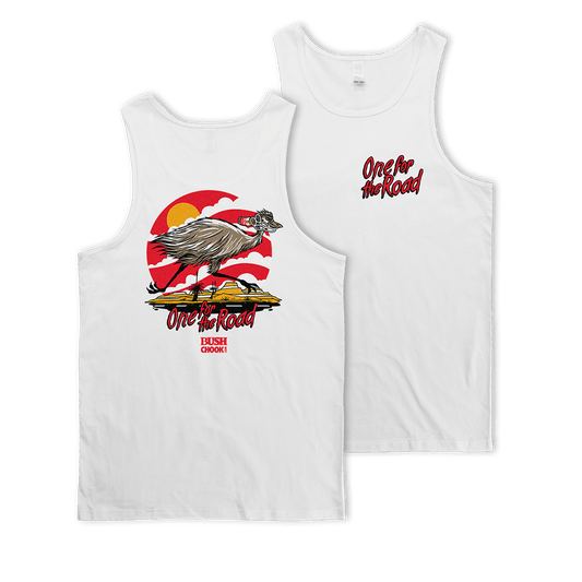 Bush Chook One For The Road Singlet White